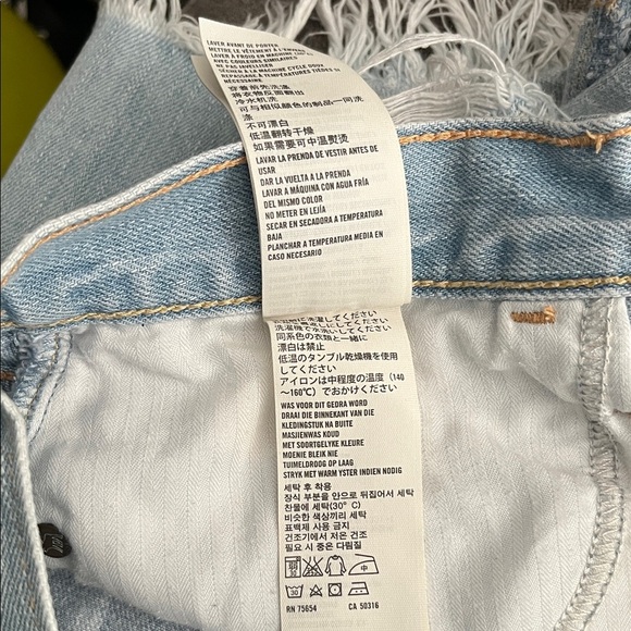 Abercrombie & Fitch Light Blue Denim Shorts used good condition - Picture 10 of 10